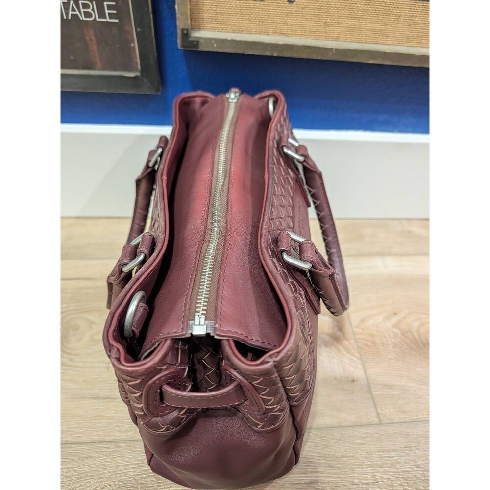 Liebeskind Berlin "Georgia" Leather Satchel Handbag Merlot No Crossbody Strap - Picture 3 of 16